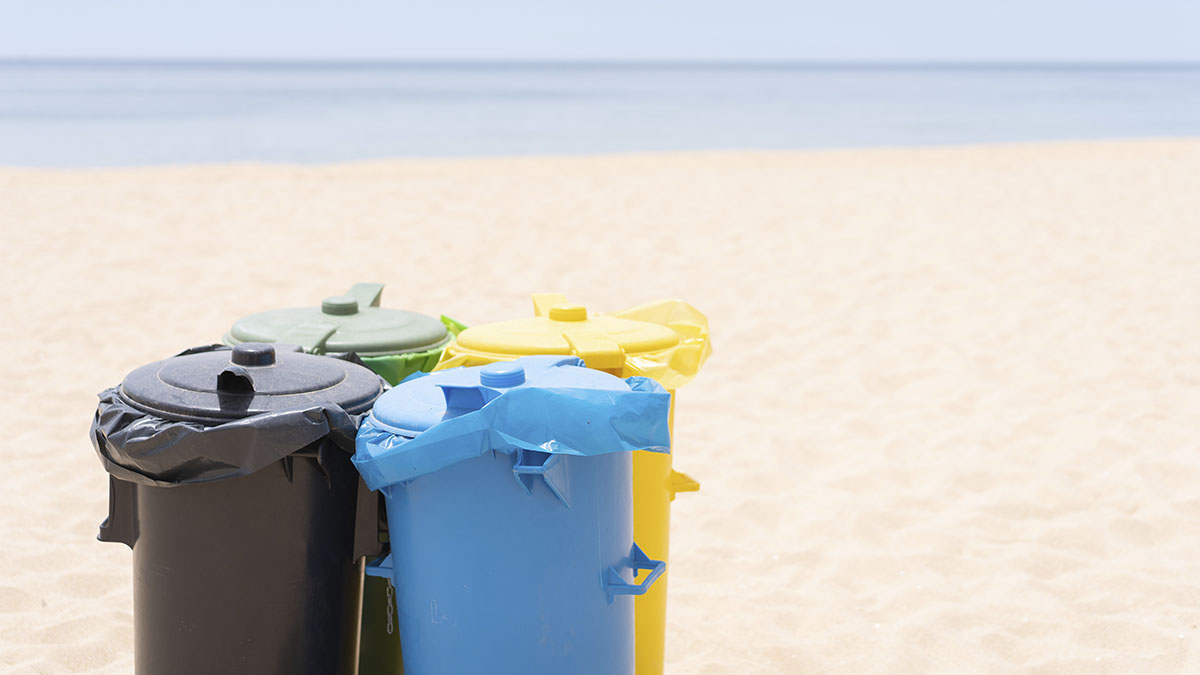 Reciclaje en la playa